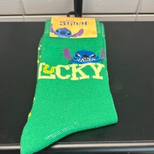 Disney Green Stitch Casual Socks St. Patrick’s Day
